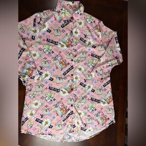 Pink Graphic Blouse